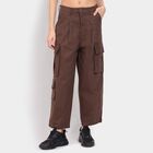 Ladies' 100% Cotton Trousers , भूरा, small image number null
