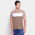 Men's100% Cotton Round Neck Half Sleeves T-Shirt, भूरा, small image number null