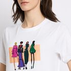 Ladies' Round Neck T-Shirt , सफ़ेद, small image number null