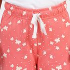 Girls' Coral Straight Fit Butterfly Printed Pyjama, मूँगा (कोरल), small