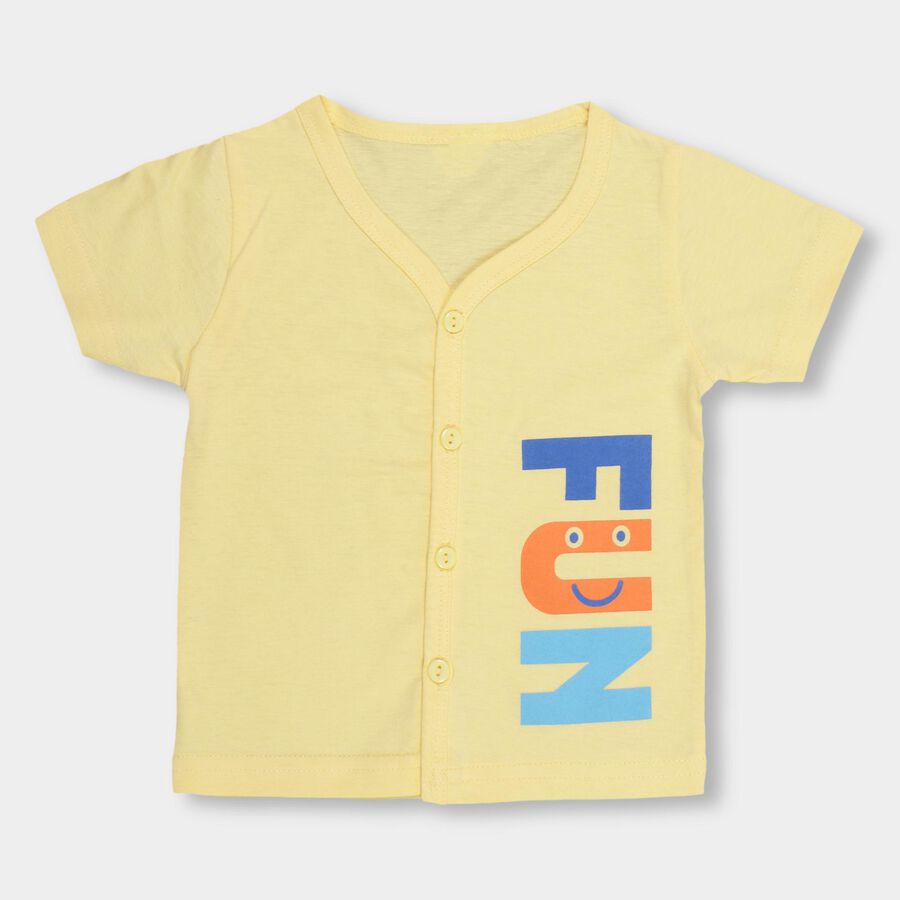 Infants' 100% Cotton T-Shirt , पीला, large image number null