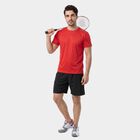 Men's Red Round Neck Regular Drifit T-Shirt, Red, small