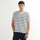 Men's Round Neck Half Sleeves T-Shirt , White, small image number null