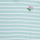 Girls' Mint Round Neck Casual T-Shirt, Light Green, small