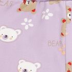 Infants Soft Cream White Elastic Waist Pyjama, Lilac, small image number null