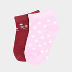 Girls Ankle Length Socks, Pink, small image number null