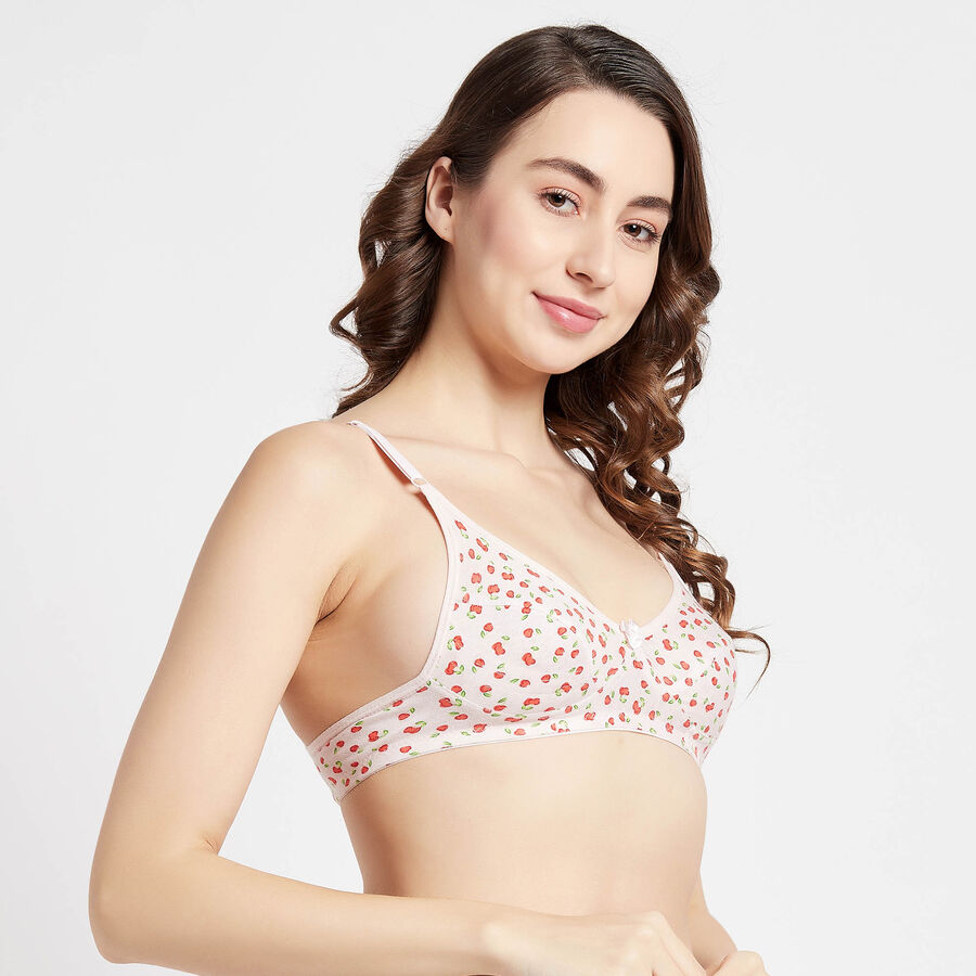Printed Bra, Pink, large image number null