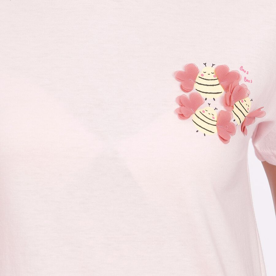 Ladies' Round Neck T-Shirt, Light Pink, large image number null