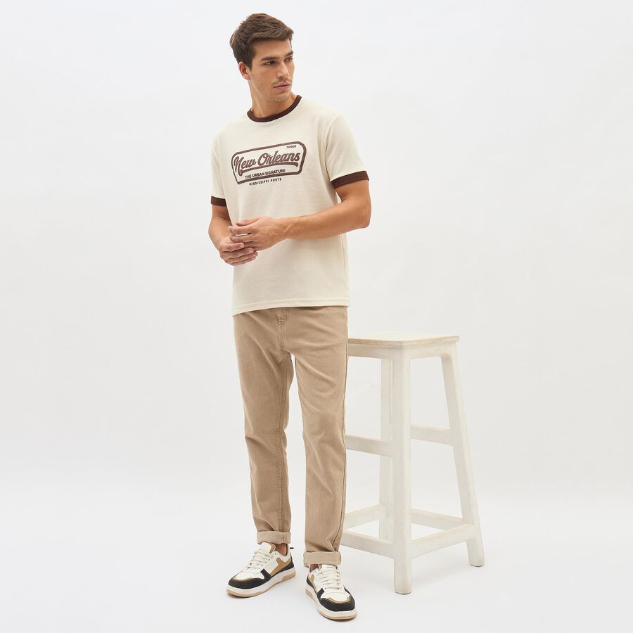 Men's Slim Fit Jeans, Beige, large image number null