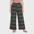 Ladies' Cream Regular Fit Printed Palazzos, Off White, small