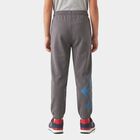 Boys Grey Jogger Fit Graphic Printed Winter Pyjama, गहरा ग्रे, small