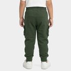Boys' Green Cotton Cargo Pyjama with Ribbed Cuffs, ओलिव, small