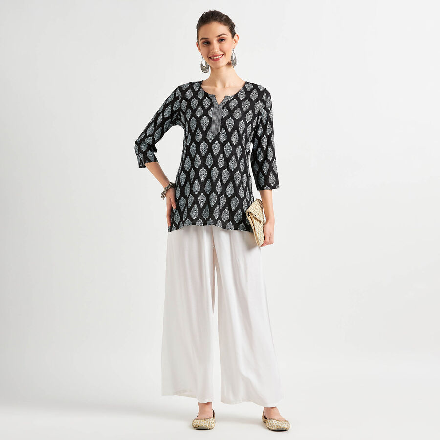 All Over Print Kurti, Black, large image number null