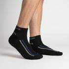 Men's Regular Fit Striped Pack of 3 Socks ( Black, White, Charcoal ), सफ़ेद, small