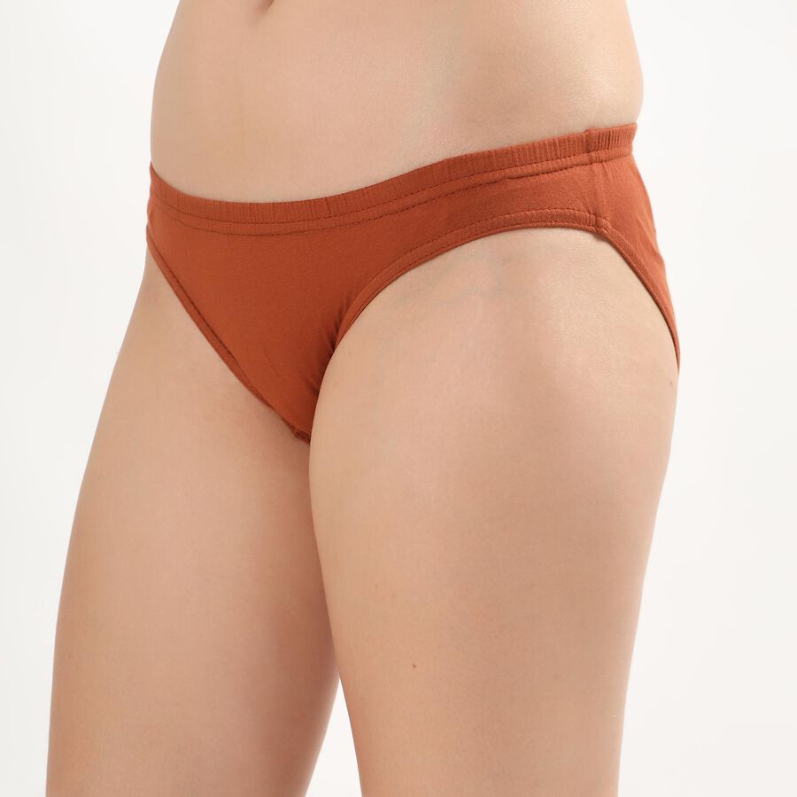 Women's Rust Brown Bikini Panty, Brown, large