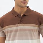 Men's Rich Chocolate Brown Polo Neck Casual T-Shirt, भूरा, small image number null