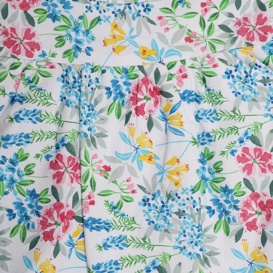 Girls' 100% Cotton Frock, ऑफ व्हाइट, large image number null