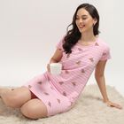 Ladies' 100% Cotton Nighty, Light Pink, small image number null