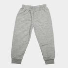 Boys Grey Striped Long Johns Thermal, Melange Light Grey, small