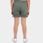 Girls' Light Green Regular Fit Ruffle Back Bloomers, Light Green, small