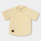 Infants' Light Yellow Cotton Classic Casual Shirt, Yellow, small image number null