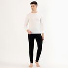 Men's Off White Round Neck Thermal, Off White, small image number null