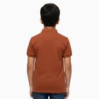 Boys' Half Sleeves T-Shirt, Brown, small