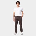 Men's Dark Grey Slim Fit Cargo Trousers, गहरा ग्रे, small