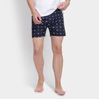 Men's 100% Cotton Boxers, Navy Blue, small image number null
