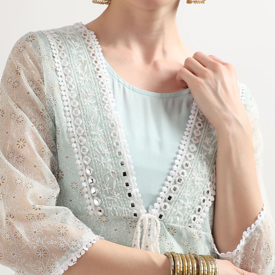 Ladies' Kurta, Aqua, large image number null