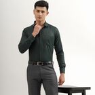 Men's Dark Forest Green Cut Away Collar Formal Shirt, Dark Green, small image number null