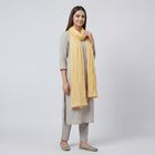 Women's Yellow Solid Dupatta, खाकी, small