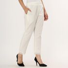 Ladies' 100% Cotton Palazzos , Off White, small image number null