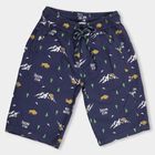 Kids' Navy Blue Relaxed Fit Printed Jamaican Shorts, Navy Blue, small image number null