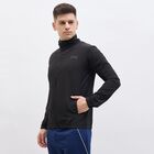 Men's Black High Neck Lightweight Jacket, काला, small image number null