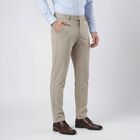 Men's Beige Slim Fit Casual Trousers, गहरा पीला, small