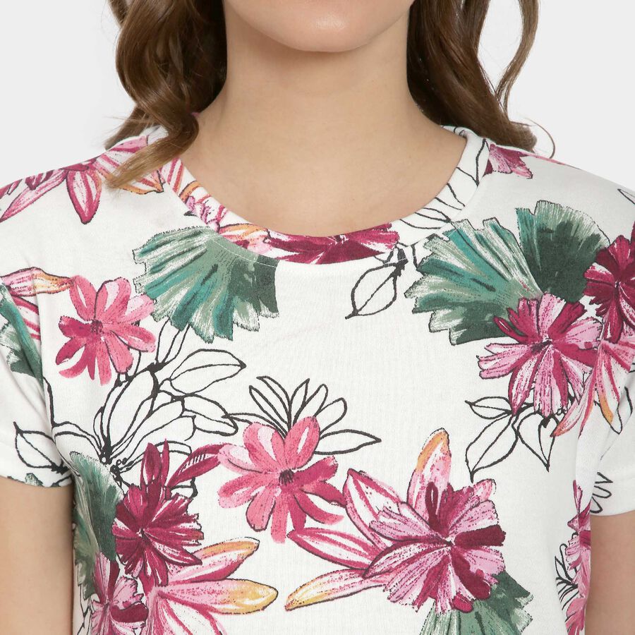 All Over Print Knee Length Women, White, large image number null