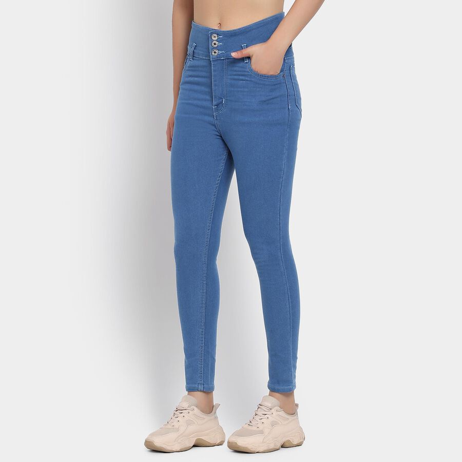 Ladies' Jeans, मध्यम नीला, large image number null