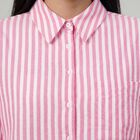 Women's Pink Classic Collar Classic Shirt, Pink, small