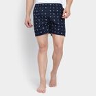 Men's 100% Cotton Boxers , Navy Blue, small