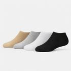 Women's Assorted Regular Fit Solid Pack of 4 Socks, चुनिंदा, small