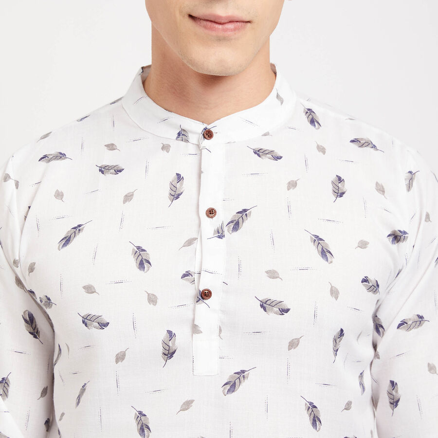 Printed Kurta, White, large image number null