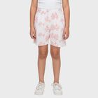 Girls' Off White Regular Fit Butterfly Embroidered Drawstring Shorts, ऑफ व्हाइट, small