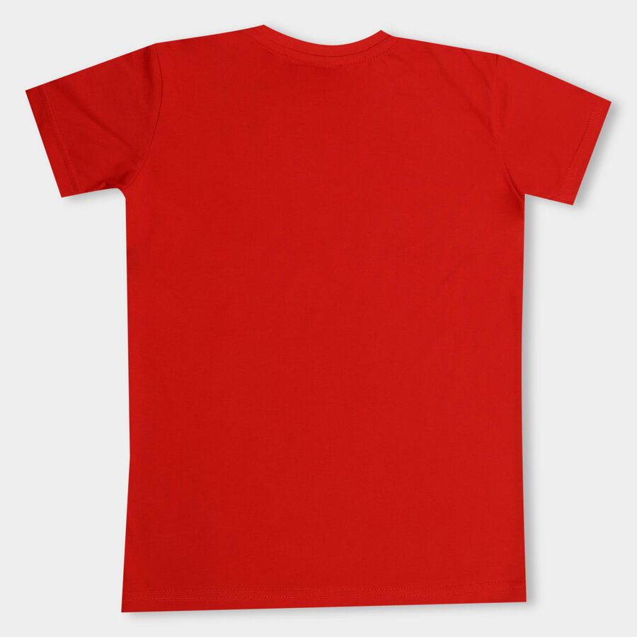 Boys' Half Sleeves T-Shirt , Red, large image number null