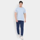 Men's Round Neck Half Sleeves T-Shirt, Light Blue, small image number null
