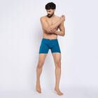 Men's 100% Cotton Trunks , टील ब्लू, small
