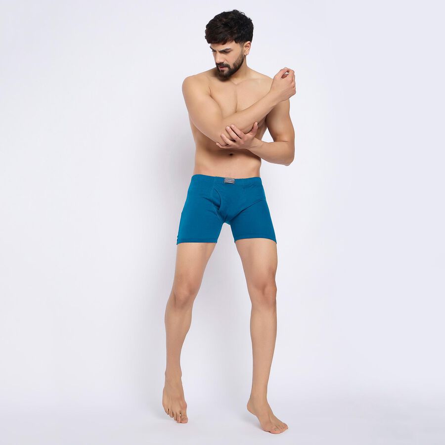 Men's 100% Cotton Trunks , टील ब्लू, large