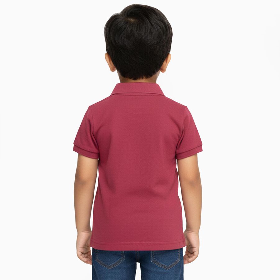 Boys' Half Sleeves T-Shirt, गुलाबी, large image number null