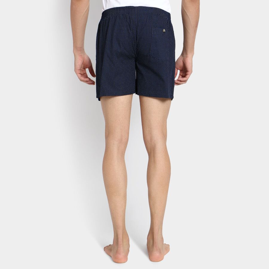 Men's 100% Cotton Boxers, Navy Blue, large image number null