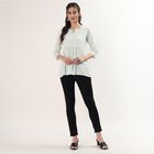 Women's Green Notch Neck Floral Printed Kurti, Light Green, small